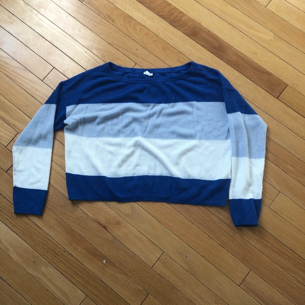 2 for $20 blue striped sweater